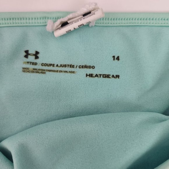 Girls‎ Blue Under armor swimsuit Size 14 - Picture 6 of 7